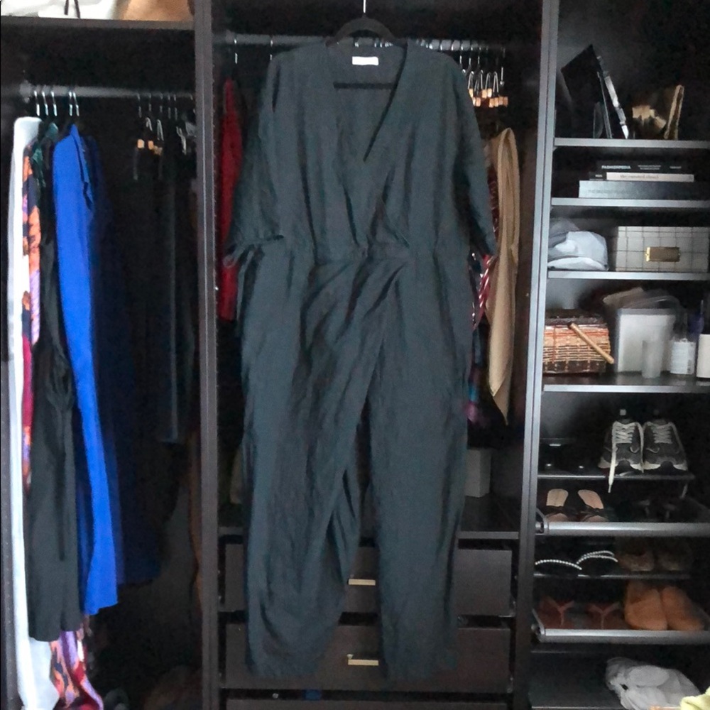 Ichi Antiquites Linen Vintage Jumpsuit- Black
